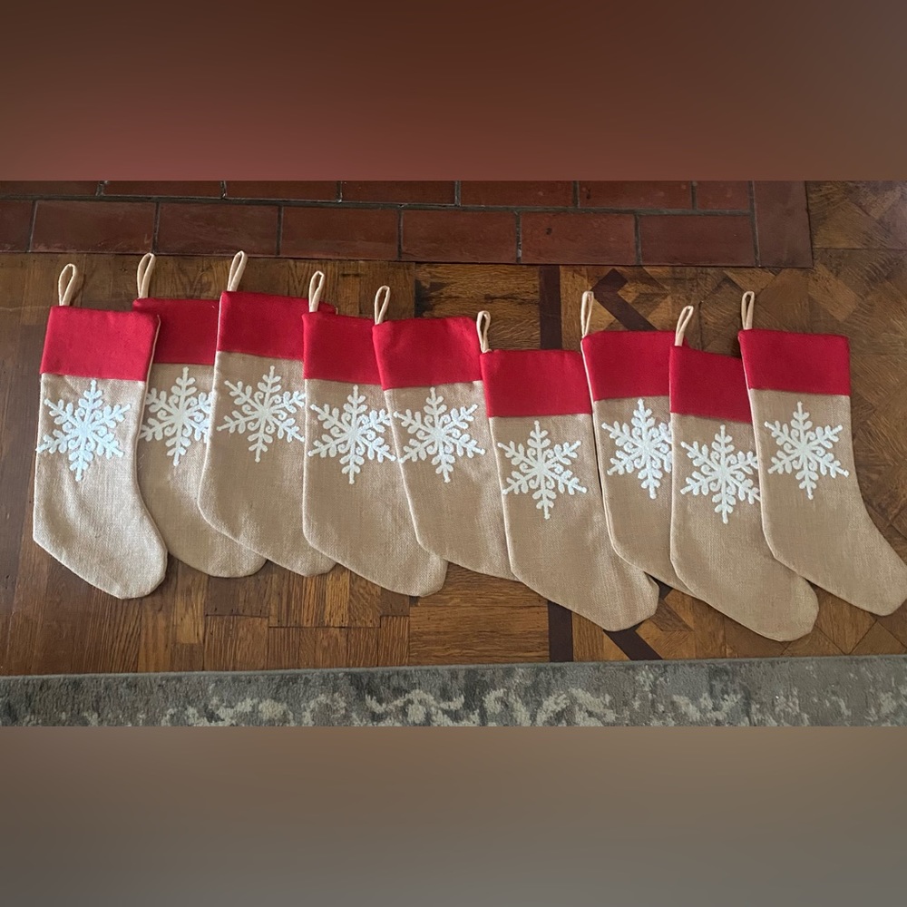 9 Snowflake Christmas Stockings